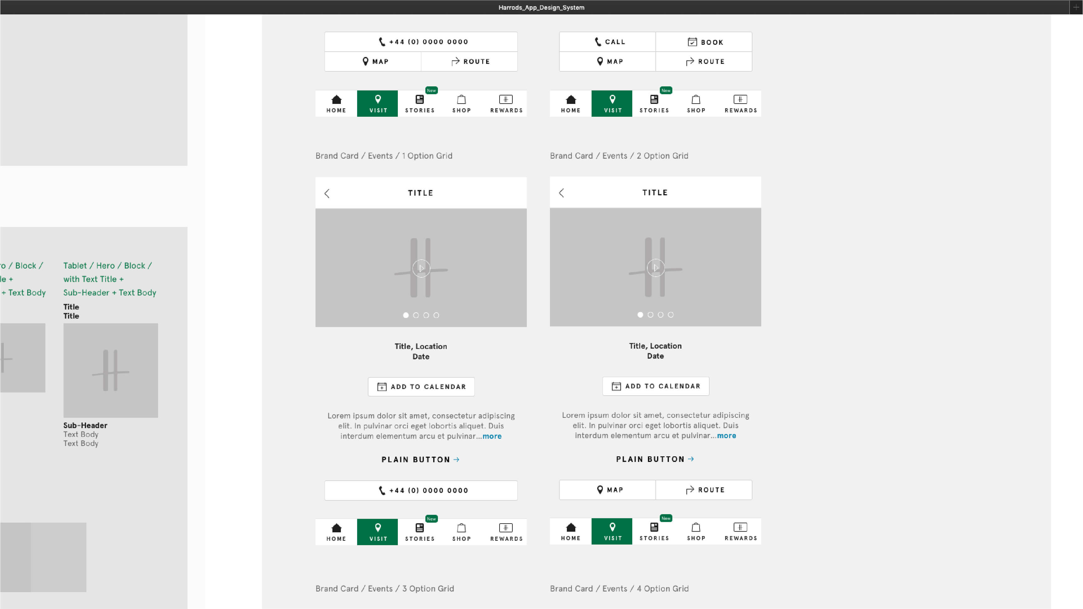Harrods App Design System Modules
