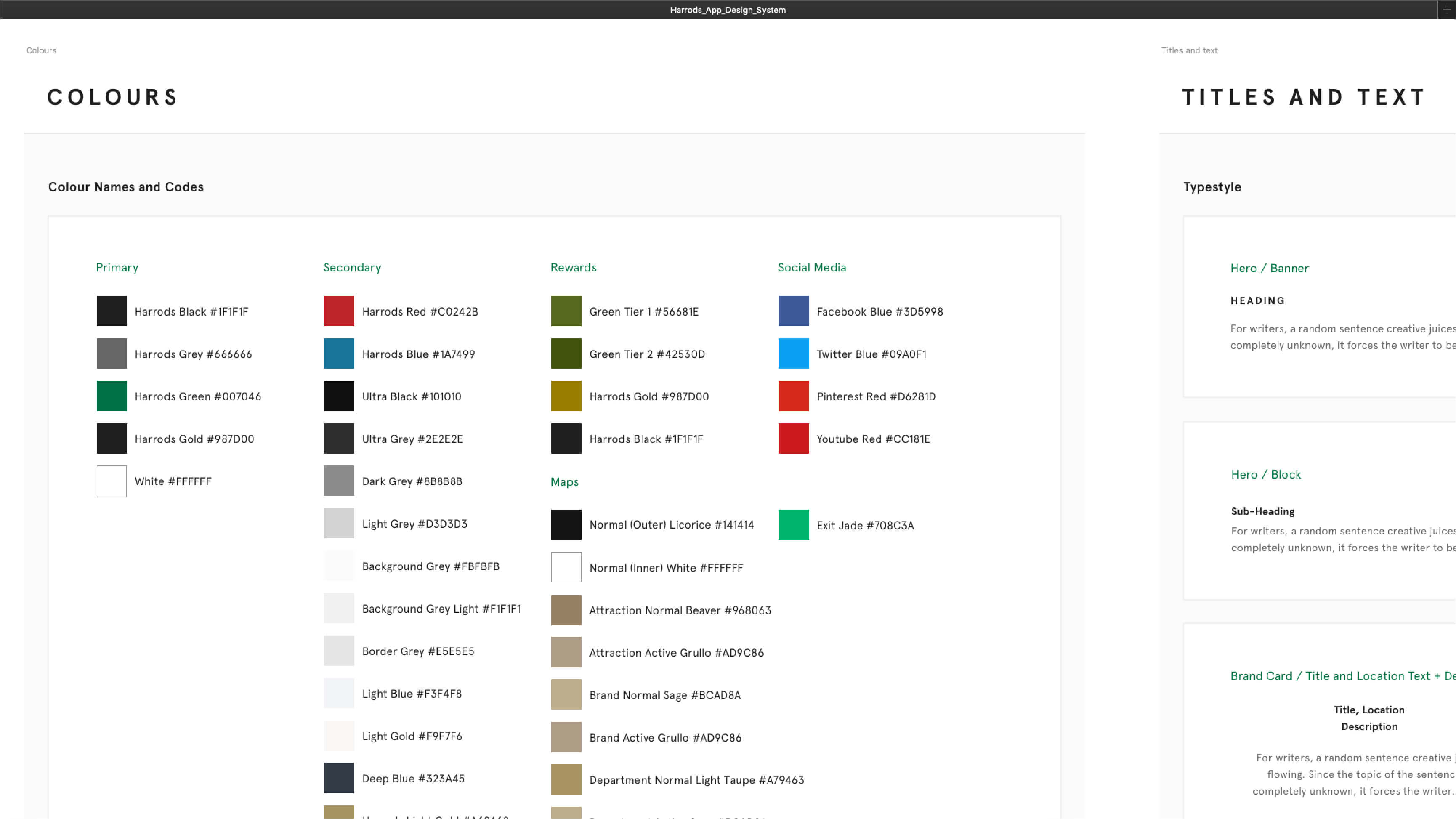 Harrods App Design Branding