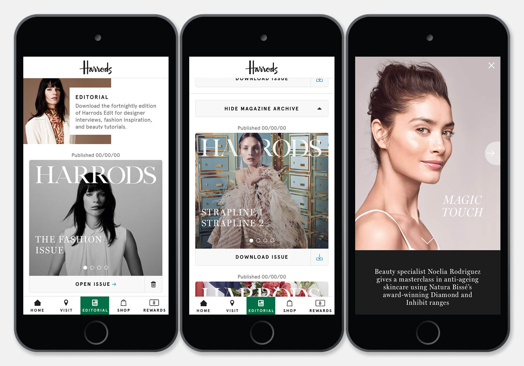 Harrods App Design Editorial