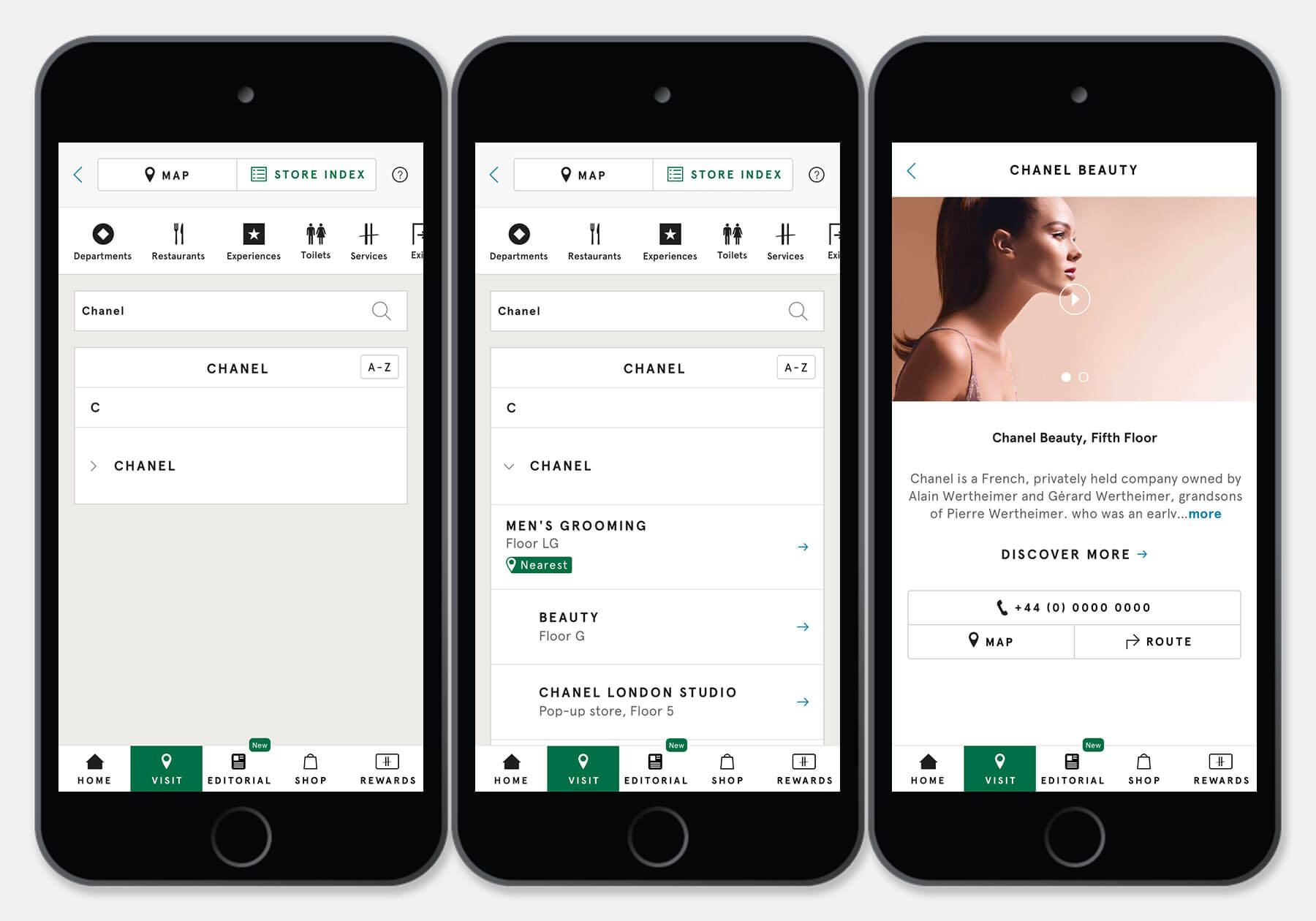 Harrods App Design Brand Search