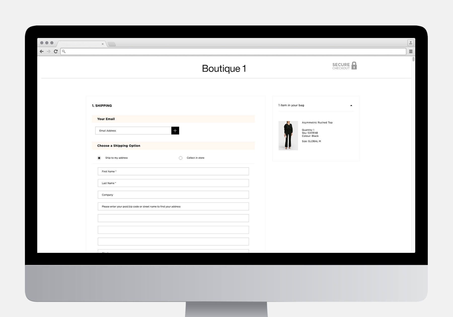 Boutique 1 Design Checkout Shipping