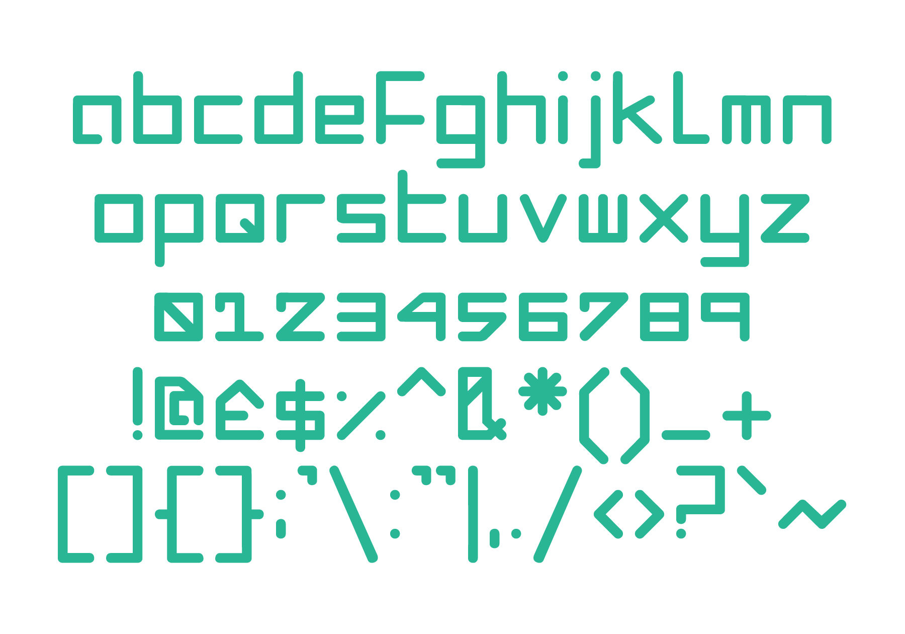 Analogue Bold Font Glyphs