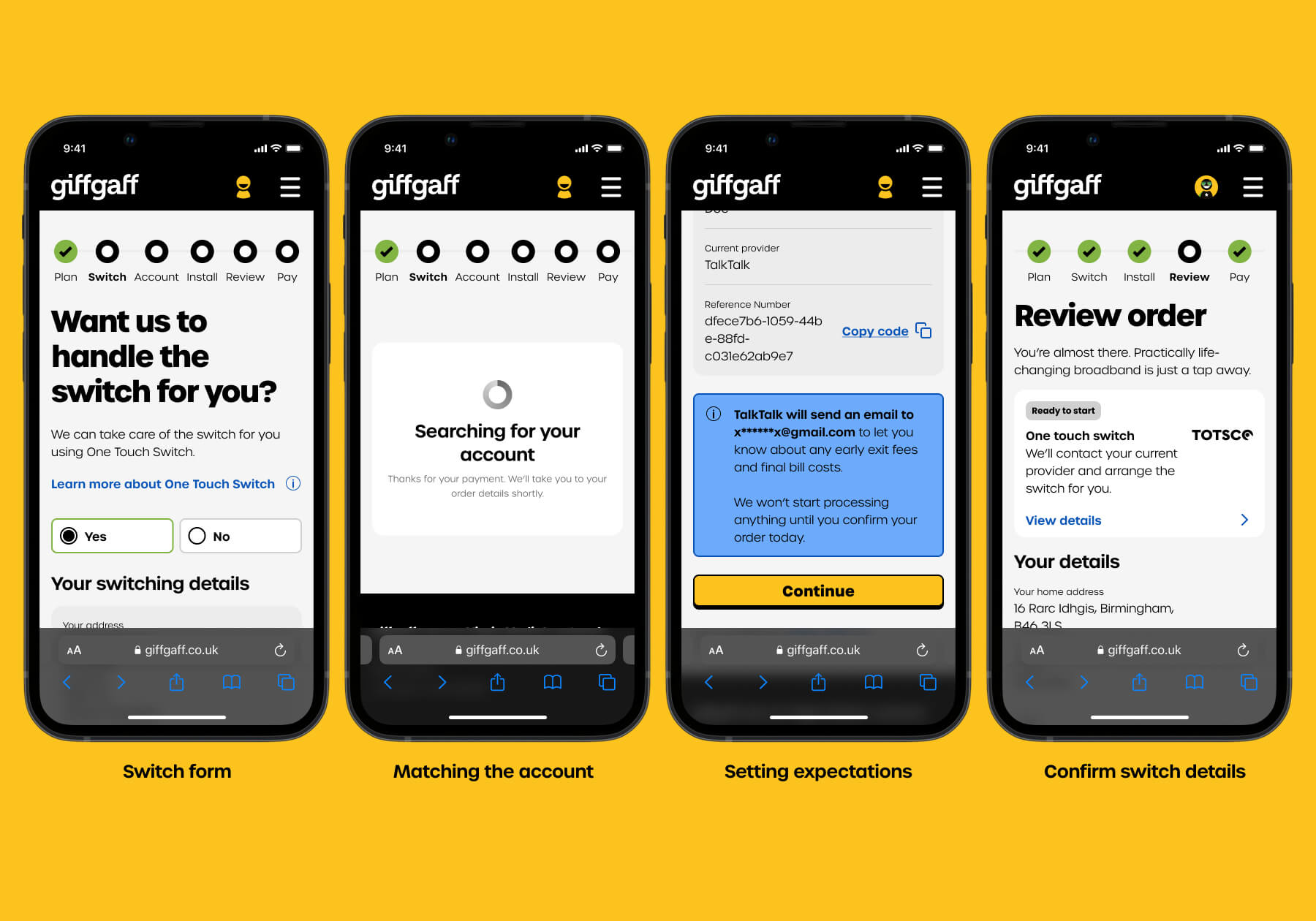 giffgaff One Touch Switch