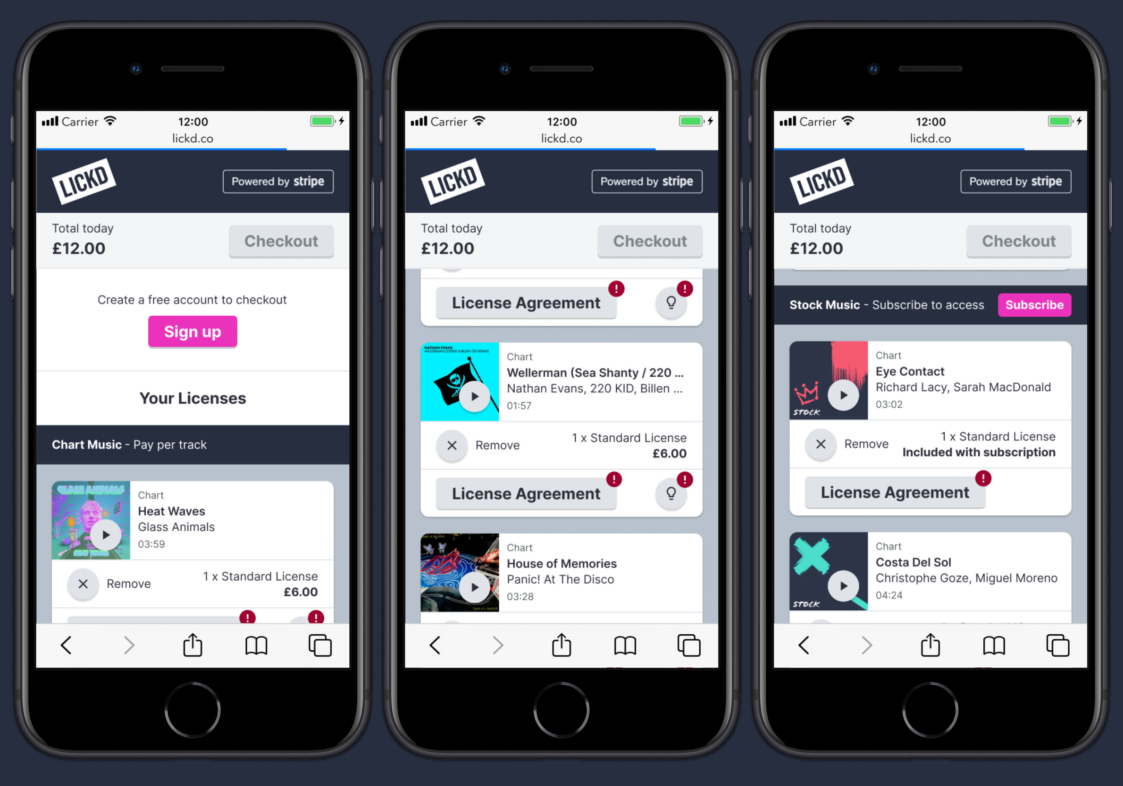 Mobile Designs - Checkout